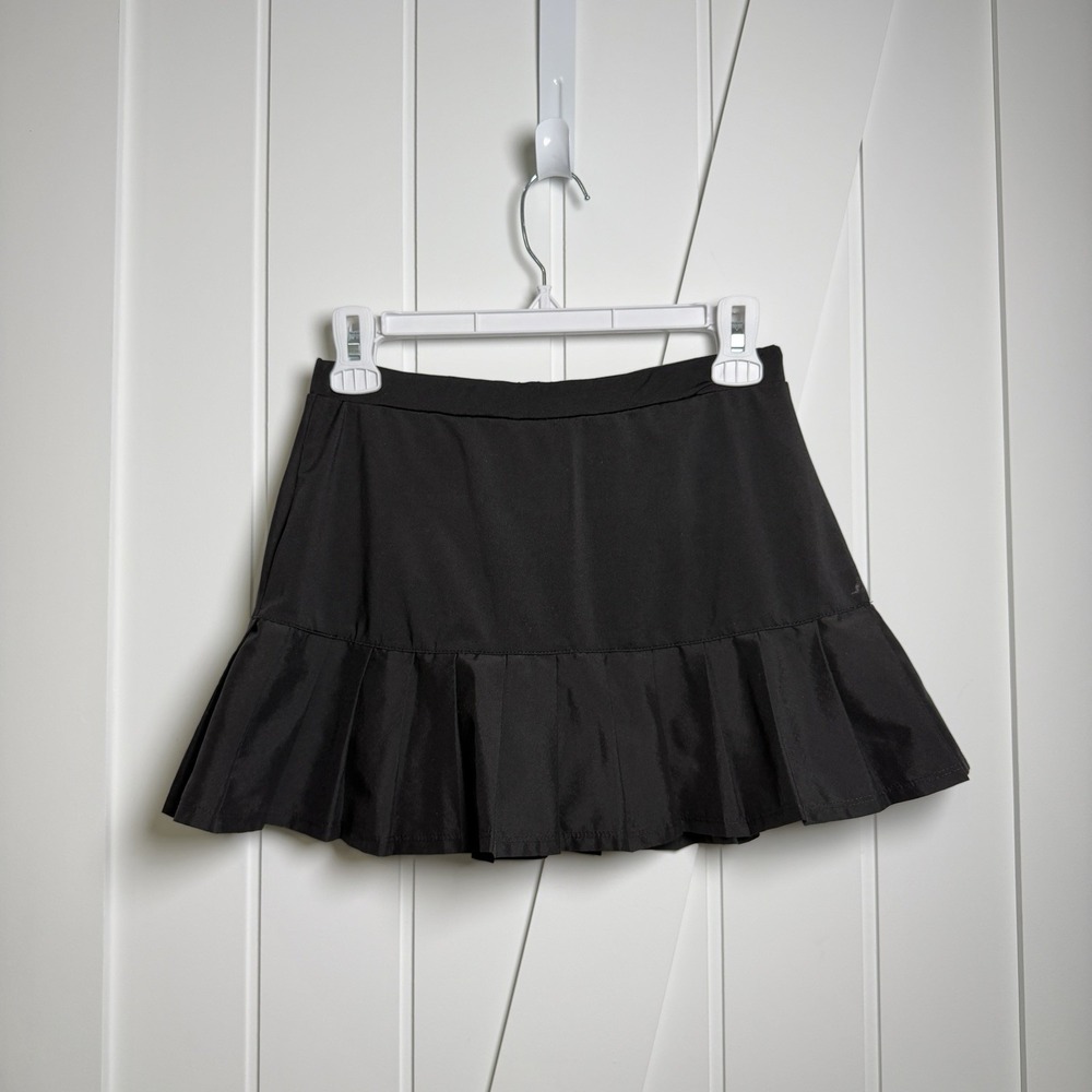 Fila Tennis Skirt Black Size Small Ruffle Bottom Activewear Skort Athleisure
